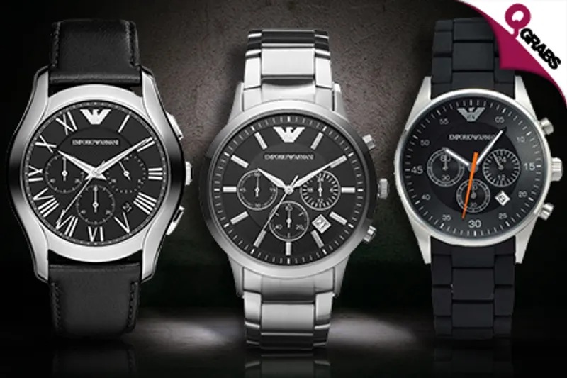For QR629 Dazzle in Emporio Armani Watches for Men- Choose from 6 Sleek Designs! (QR1074 Value)